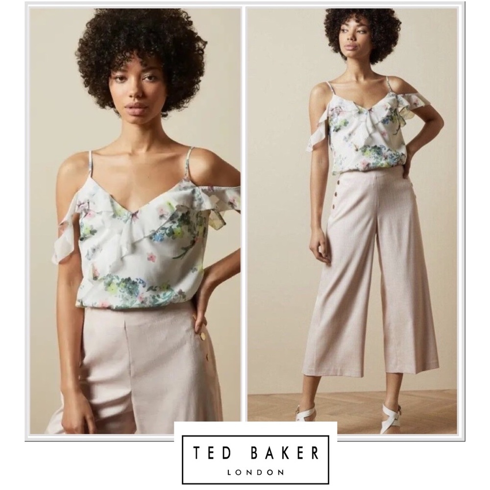 NEW TED BAKER PERGOLA cami with ruffle detail
